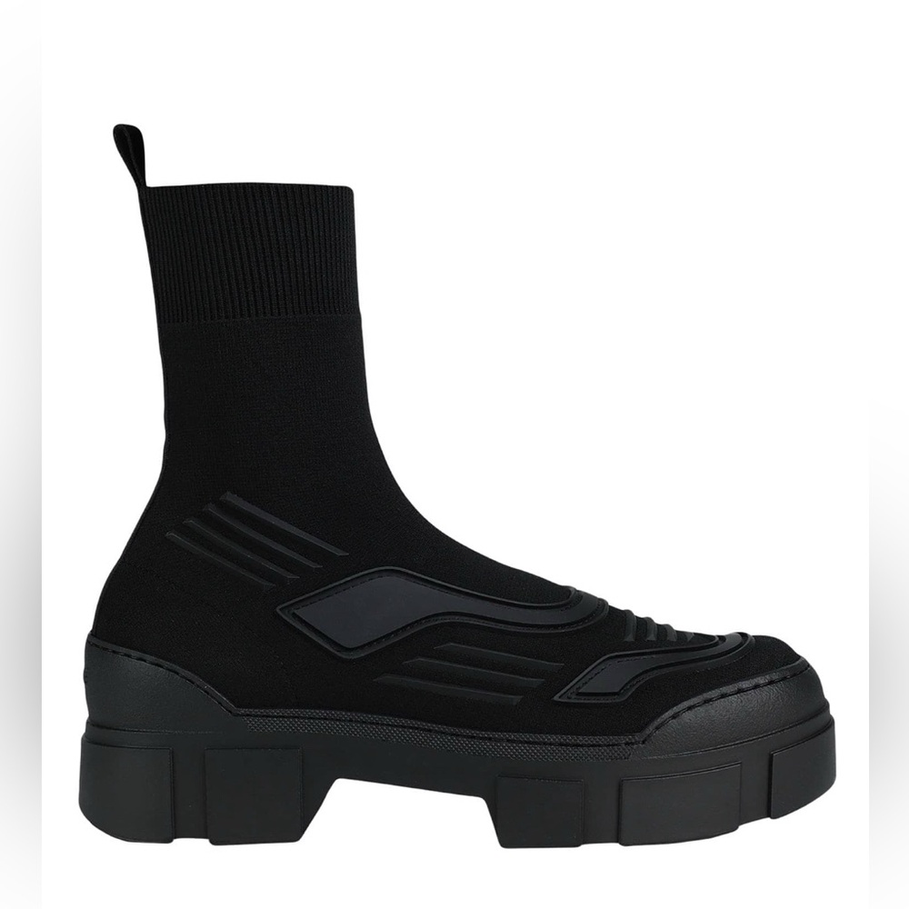 Vic Matie Women’s Black Ankle Sock Boots
